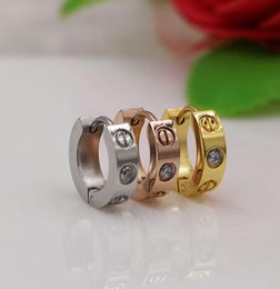 2019 sell screw love earrings for women men couple Jewellery Titanium brand whole christmas earrings boutique9378411