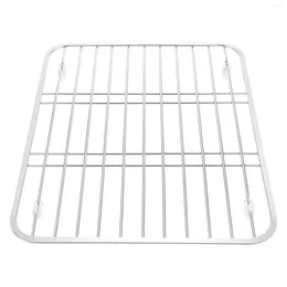 Kitchen Storage Dish Drainer Sink Basket Rack Washing Shelves Home Multipurpose Holder Organizer Stainless Steel Metal Tray