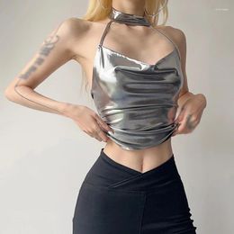 Women's Tanks Sliver Crop Tops Sleeveless Slim Tank Top Summer Fashion Cute Y2K Casual High Street Camis Women Clothes