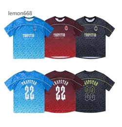 Men's T-Shirts Trapstar Mesh Football Jersey Blue Black Red Men Sportswear T-shirt Designer Fashion Clothing 44667556