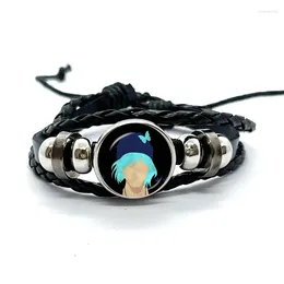 Bangle Max Caulfield Life Is Strange 2 Black Leather Bracelets Glass Dome Snap Button Bracelet & Bangles Fashion Women Men Jewellery