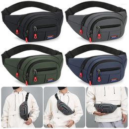 Outdoor Bags Men Women Fanny Pack Crossbody Bag With 4-Zipper Pockets Fashion Waist Sling For Travel Hiking Running