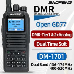 Baofeng DMR DM 1701 Digital Walkie Talkie Dual Mode Analogue Two Way Radio Open GD77 Dual Time Slot Tier 12 Ham Radio DR 1801 240430