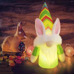 Decorative Figurines Ornaments Plush Decoration Easter Faceless Doll Dwarf Home Decor Solar Gnome Lights Outdoor