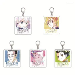 Keychains Acrylic Key Chains Anime Peripherals Jay Freedle Killua Zaoldyck Kurapika Leorio Hisoka Jewellery HD Pattern Pendant Cosplay Props