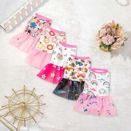 Dog Apparel Cute Dress For Small Dogs Chihuahua Pug Clothes Sweet Princess Style Cat Wedding Bow Skirt