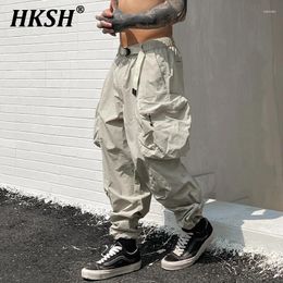 Men's Pants HKSH Original Trendy Brand Drawstring Leg Tie With Multiple Pockets Casual For Men Loose And Quick Drying HK0932