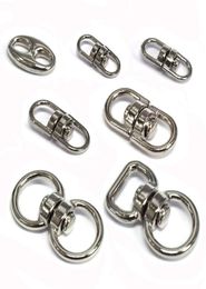 100pcslot Silver Metal Swivel Hook Clasp Key Chains Keyrings Connectors For Lanyards Paracord Handbag Bag Parts7942130