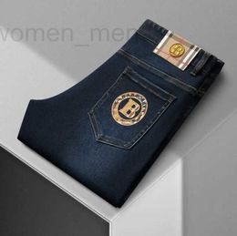 Jeans designer maschile jeans di lusso di alto livello per lettere autunnali e marchi invernali da uomo European Design Fashion Sense Slimt Fit Pants LB8L