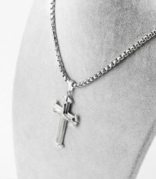 Pendant Necklaces For Mens Womens Trendy Religious Cross DIY Jewellery Box Chain 316L Long Choker Square Pearl Chains Accessories1941603