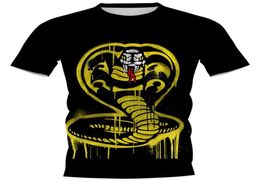 CLOOCL Action Movie Cobra Kai 3D Printed Tshirts Mens Casual Clothes Slim Short Sleeve Street Style Shirts Teens Tops2766375