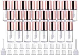 25 PCS 12 mL Rose Gold Empty Lip Gloss Tubes Containers Clear Mini Refillable Lip Bottles for DIY Makeup lipgloss tube3757001