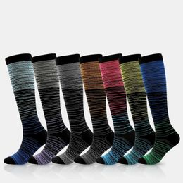 Socks Hosiery Compression Socks Fitness Running Football Cycling Sports Socks Medical Varicose Veins Blood Circulation Anti Fatigue Elastic Y240504