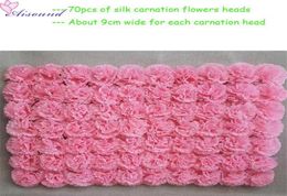 New 12pcs Artificial Silk Flowers Wall Carnation Flowers Wedding Party Venue Decoration Decorative For Events Florie333J8346447