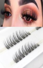 False Eyelashes Individual 3D C Curl 007 Single Cluster Premade Volume Fans Segmented Natural Lashes Mink Hair2363942