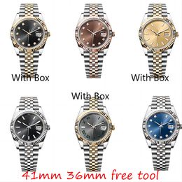 Luxury Mens Automatic Mechanical movement Watches 36/41MM Full Stainless steel Luminous Waterproof pink Women Watch Couples Style Classic Wristwatches
