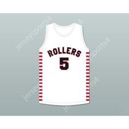 CUSTOM KENNY SAILORS 5 PROVIDENCE STEAMROLLERS WHITE BASKETBALL JERSEY TOP Stitched S-6XL