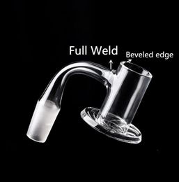highquality fully weld OD20mm Beveled Edge Blender Smoking Quartz Banger 4590 Nails For Water Bongs Dab Rigs2610893
