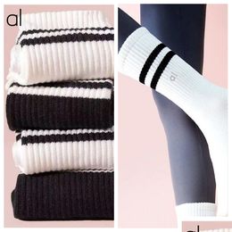 Sports Socks Al-115 Women Pilates Non-Slip Yoga Womens Indoor Fitness Dance Middle Tube Drop Delivery Outdoors Athletic Outdoor Accs Otsfo