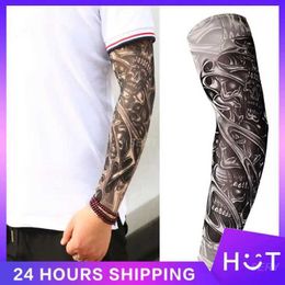 Sleevelet Arm Sleeves sleeves Easy to slide 3D tattoo UV protective arm cover used for outdoor sports pattern sun damaged fashionable Q240430