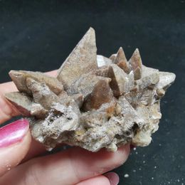 Decorative Figurines 54.5g Natural Rare Calcite Mineral Specimen And CRYSTAL HEALING QUARTZ GEM