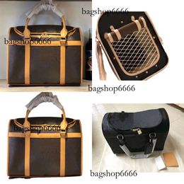 Carrier Fashion Bags Designer Printing Canvas Dog Tote Breathable Mesh Window Leather Pet Travel Bag Handbags High Capacity Wallet Original Edition