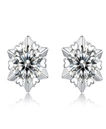 Snowflake Stud Earrings 925 Sterling Silver Jewellery 65mm 10 Carat Diamond Moissanite Earrings For Women Wedding Gift5620170
