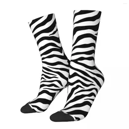 Women Socks Zebra Print Animal Skin Kawaii Stockings Spring Non Skid Ladies Quality Graphic Outdoor
