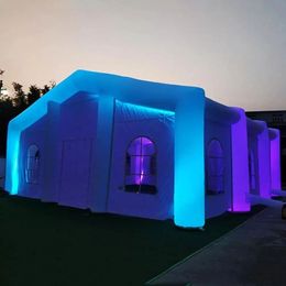 Großhandel (33x26x13.2ft) Weiße Farbe gaint aufblasbare Hochzeitszelt Event Party Zelte Werbung Gebäude Haus Outdoor Festzelt Witwenkirche mit Gebläse