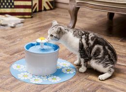 Flower Stytle Automatic Electric 1 6 L Pet Water Fountain Dog Cat Drinking313q1256507