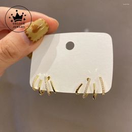 Stud Earrings DRlove Korean Fashion Women Chic Claw Design With Shiny CZ Stone Fancy Girls Ear Accessories Versatile Jewellery