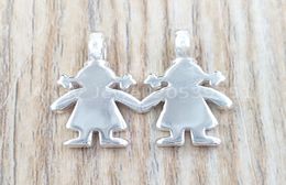 Sweet Dolls Pendant Authentic 925 Sterling Silver pendants Silver Fits European bear Jewellery Style Gift Andy Jewel 4159001753686334