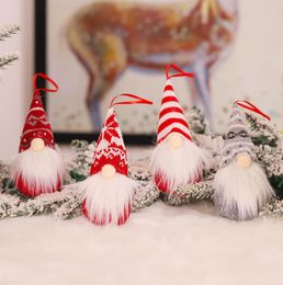 Handmade Christmas Gnomes Ornaments Plush Swedish Tomte Santa Figurine Scandinavian Christmas Tree Pendant Decoration Home Dedgfhnf1686009