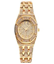 Wristwatches Luxury Full Stones Diamond Women Watch Quartz Bling Ice Out For Ladies Dress Wrist Watches Montre Femme Relogio4218238