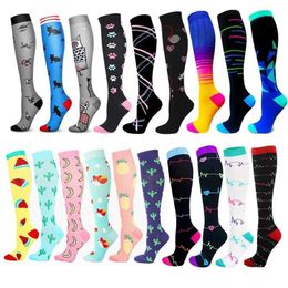 Socks Hosiery Compression Socks For Men Women Running Basketball Cycling Hiking Nylon Sports Socks Varicose Veins Pain Relief Edoema Kn Socks Y240504