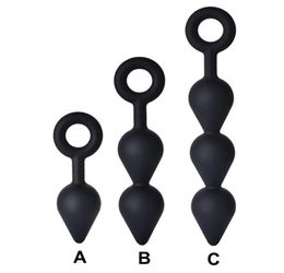 3pcsset Silicone Anal Toys Butt Plugs Mini Dildo Sex Toys Products for Women Men Gay Beginners Sex Toys 8106735