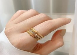 Fashion gold letter rings Combined ring for lady women Party wedding lovers gift engagement jewelry With BOX HB05168878290