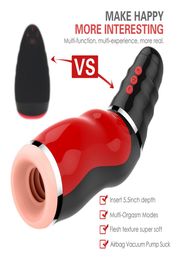 Real Oral Sucks Male Masturbator Deep Throat Clip Suction Machine Induced Vibration Moan Intimate Goods Sex Toys for Men C190105015147970