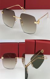 selling whole sunglasses 0113 ultralight irregular frameless retro avantgarde design uv400 light Coloured lenses decorati4167824