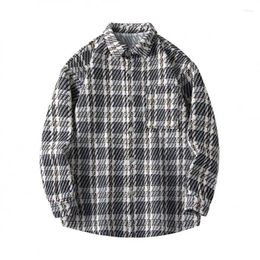 Men's Casual Shirts 2024 Fashion Spring Summer Autumn Winter Plaid Long-sleeved Shirt Youth Full Match Coat