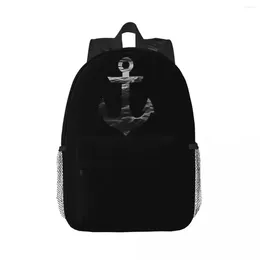 Backpack Nautical Anchor Backpacks Boys Girls Bookbag Cartoon Students School Bags Travel Rucksack Shoulder Bag Large Capacity