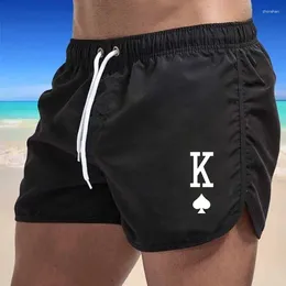 Men's Shorts Men K Printed Male Summer Beach Pants Quick Dry Swimwear Surf