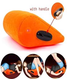 Toy Massager Orange Inflatable Furniture Triangle Magic Wig Pillow Ual Posture Erotic Body Support Adult Sex Toys Couples3874748