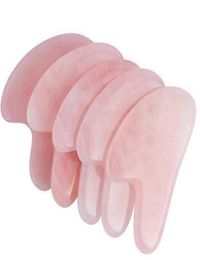 Natural Rose Quartz Gua Sha Board Pink Jade Stone Body Facial Eye Scraping Plate Acupuncture Massage Relaxation Health Care F4018466317