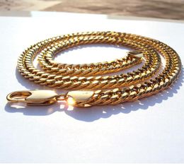 Model Thick Chunky 10MM L MIAMI LINK Chain HEAVY 18 k Solid Yellow Gold Necklace Men 24quot3252605