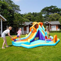 Inflatable Playground For Older Kids Water Slide Castle with Pool Cheap Water Park Sports Playhouse for Party Outdoor Play Summer Fun Games Birthday Gifts Toys