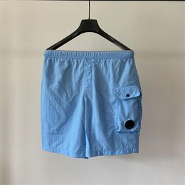 Summer CP Men's Beach Shorts Nylon Loose Quick Drying Outdoor Pants with Lens Sports Zipper Pocket Youth Pants LJ10