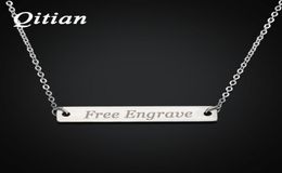 Bar Necklace Engraved in Stainless Steel Personalised Name Necklace Nameplate Custom Made with Any Name9542837