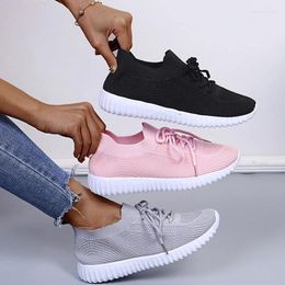 Casual Shoes Sneakers 2024 Spring Fashion Lace Up Platform Women's Summer Plus Size Flat Mesh Sports Woman Vulcanize