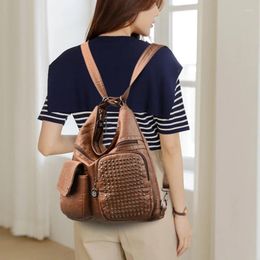 Shoulder Bags Rivet Zipper Pu Women's 2024 Sewing Thread High Capacity Crossbody Bag Solid Bolsas De Hombro